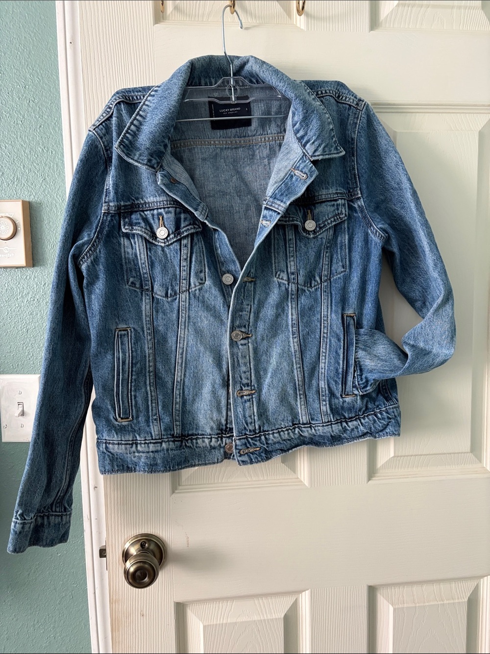 Lucky Brand Blue Denim Jacket with Navy Label